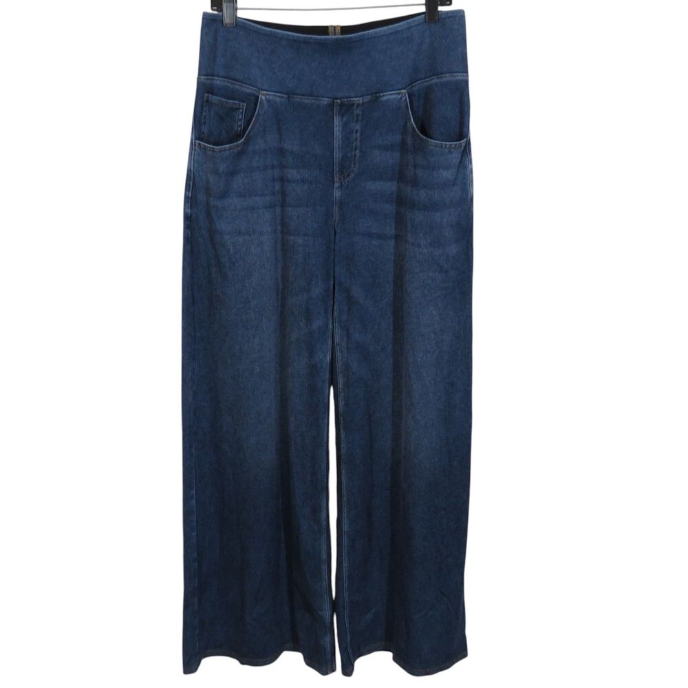 Halara Flex Stretch Drapey Lyocell Knit Denim Wide Leg Pull On Jeans Size Large